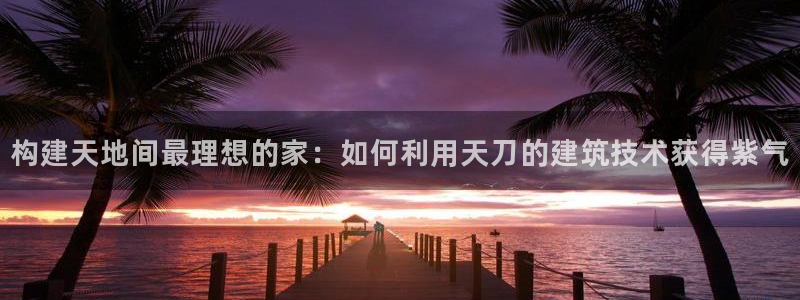 富联娱乐注册地址：构建天地间最理想的家：如何利用天刀的建筑技术获得紫气