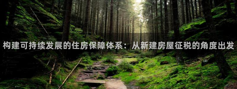 富联娱乐在线官网下载：构建可持续发展的住房保障体系：从新建房屋征税的角度出发