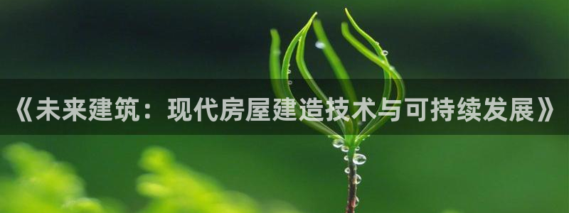 富联娱乐开户流程视频：《未来建筑：现代房屋建造技术与可持续发展》