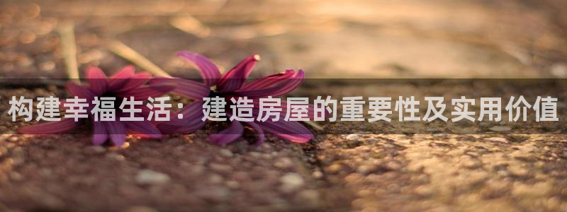 富联娱乐平台开户：构建幸福生活：建造房屋的重要性及实用价值