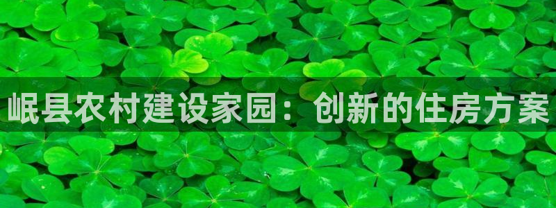 富联娱乐招商主管部门：岷县农村建设家园：创新的住房方案